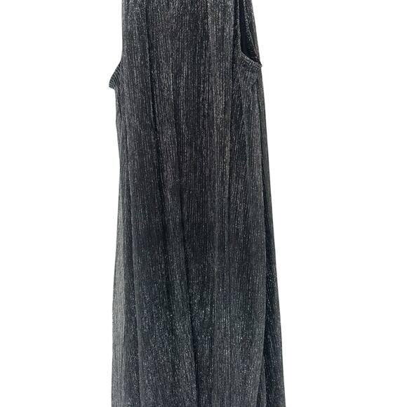 Nine West Silver Mockneck Swing Mini Dress Party Plus Metallic Disco Size XXL - Picture 5 of 11